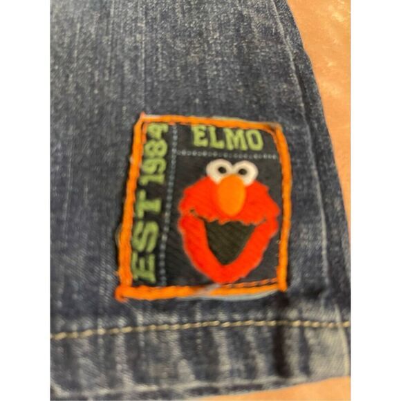VTG Seasame Street Elmo logo  Blue Denim Jeans Sz 4 T - Picture 5 of 8